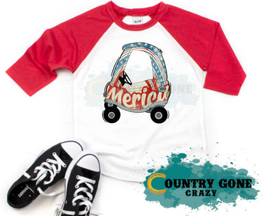 HT1376 • Merica Kids Car-Country Gone Crazy-Country Gone Crazy