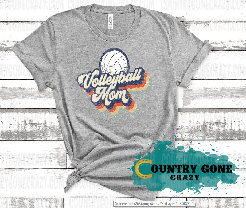 HT840 • Volleyball Mom-Country Gone Crazy-Country Gone Crazy