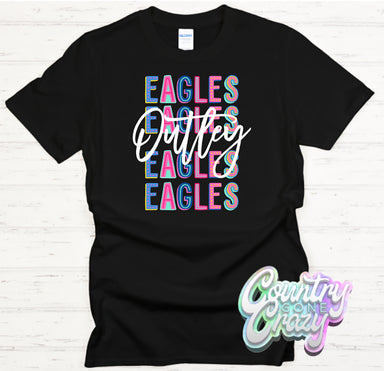 Outley Eagles Fun Letters - T-Shirt-Country Gone Crazy-Country Gone Crazy