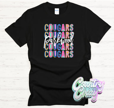 Parkwood Cougars Fun Letters - T-Shirt-Country Gone Crazy-Country Gone Crazy