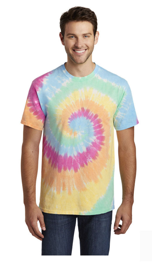 Pastel Rainbow Tie Dye - T-Shirt-Port & Company-Country Gone Crazy