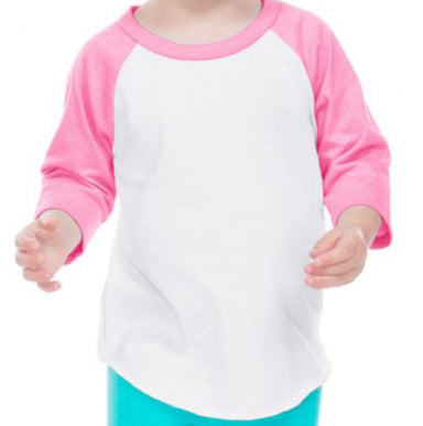 Infant Raglan - Pink Flash Sleeve / White Body-Country Gone Crazy-Country Gone Crazy