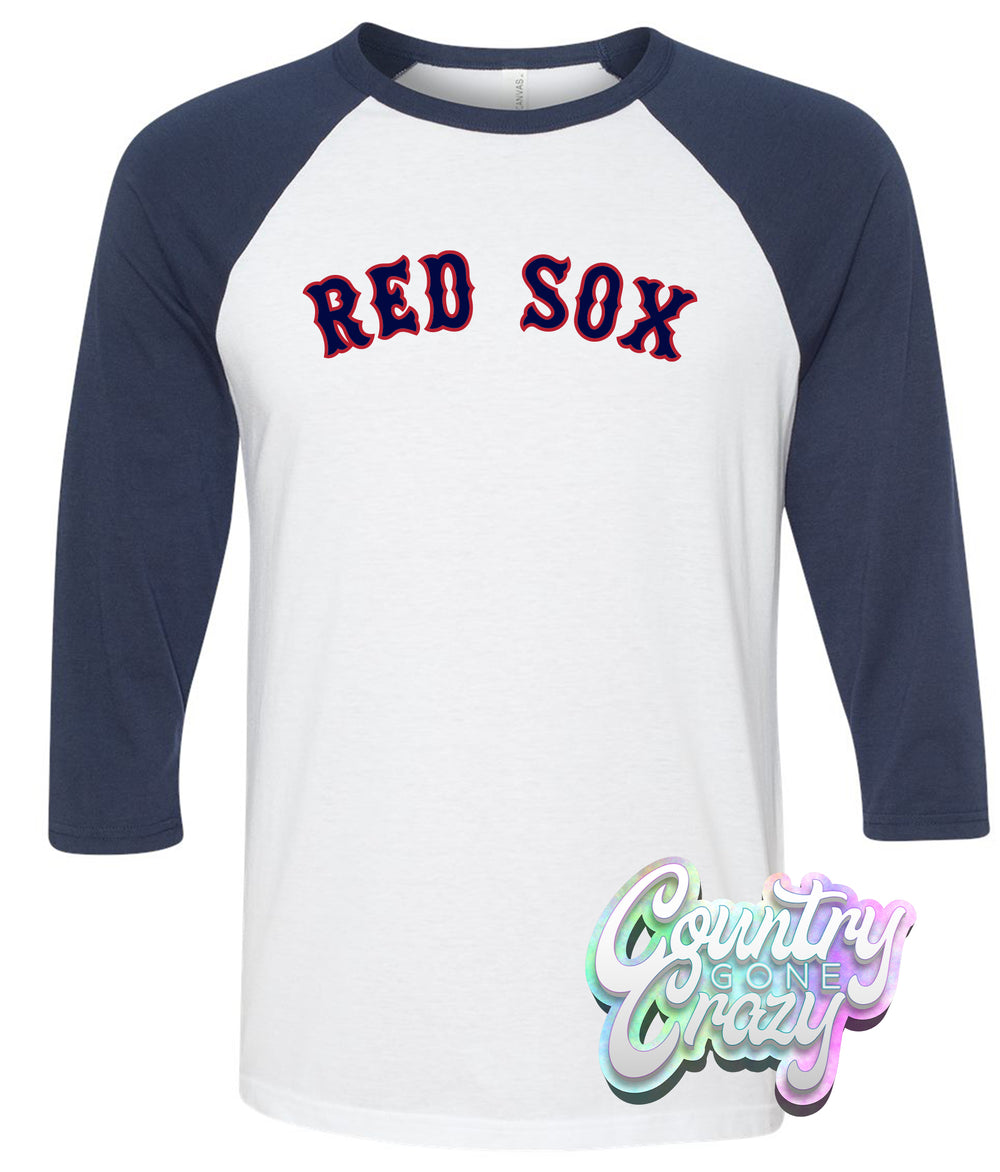 Boston Red Sox Raglan-Bella + Canvas-Country Gone Crazy