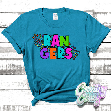 Rangers Colorful Leopard T-Shirt-Country Gone Crazy-Country Gone Crazy