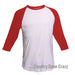 Adult Raglan - Red Sleeves with White Body-Tultex-Country Gone Crazy