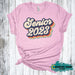 Retro Senior 2023 - Bella Canvas Heather Bubble Gum-Bella + Canvas-Country Gone Crazy