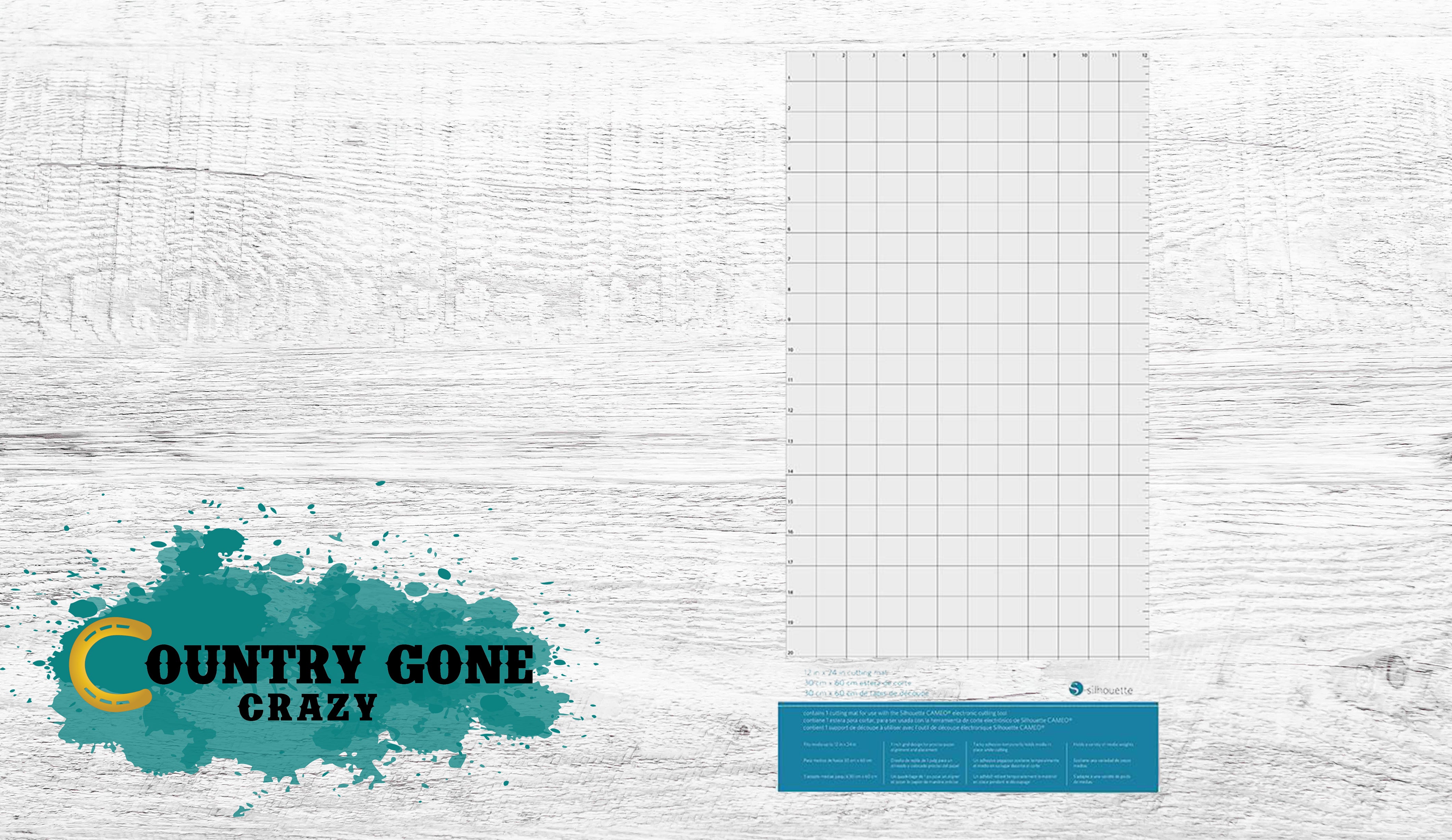 12" x 24" Cutting Mat-Silhouette-Country Gone Crazy