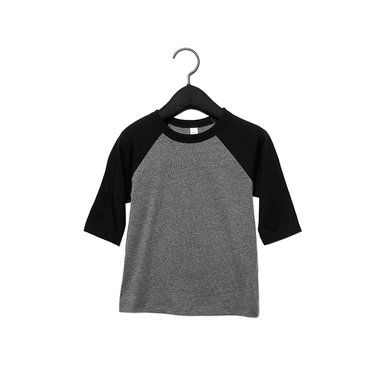 Toddler Raglan - Black Sleeve with Deep Heather Body-Bella + Canvas-Country Gone Crazy