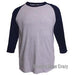 Adult Raglan - Navy Sleeves with Heather Grey Body-Tultex-Country Gone Crazy