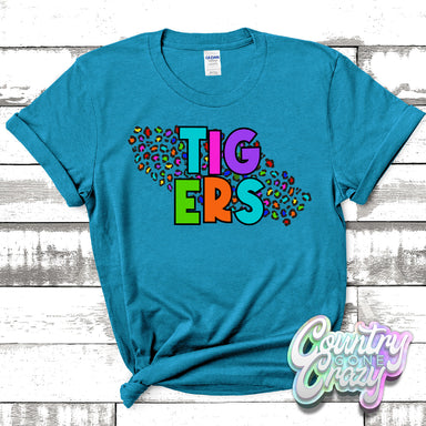 Tigers Colorful Leopard T-Shirt-Country Gone Crazy-Country Gone Crazy