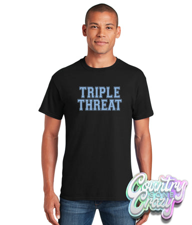 Triple Threat Black T-Shirt-Country Gone Crazy-Country Gone Crazy